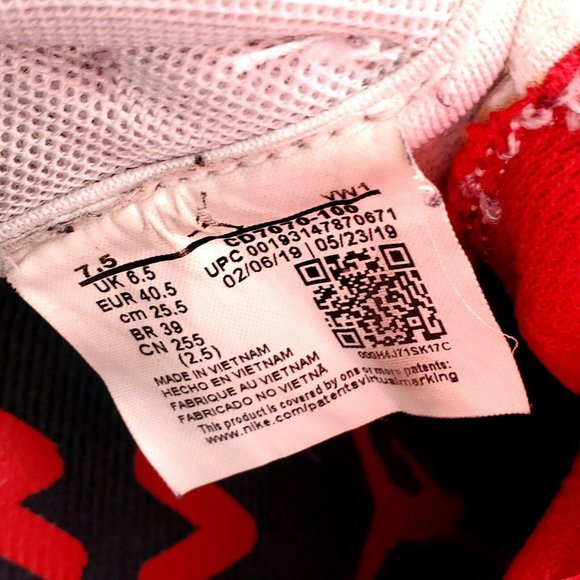 Air Jordan Mars 270 Mens 7.5 Shoes White Fire Red - Picture 4 of 12